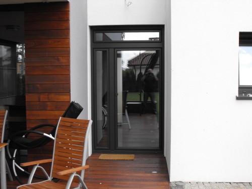 Drzwi balkonowe PVC CT70 CAVA, kolor Antracytgrau