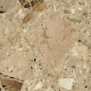 parapety z konglomeratu Breccia Aurora